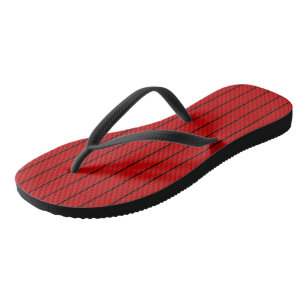 Schwarze und rote Streifen Badesandalen