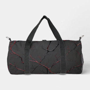 Schwarze und rote Venen Duffle Bag