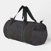 Schwarze und rote Venen Duffle Bag (Rechte Ecke)