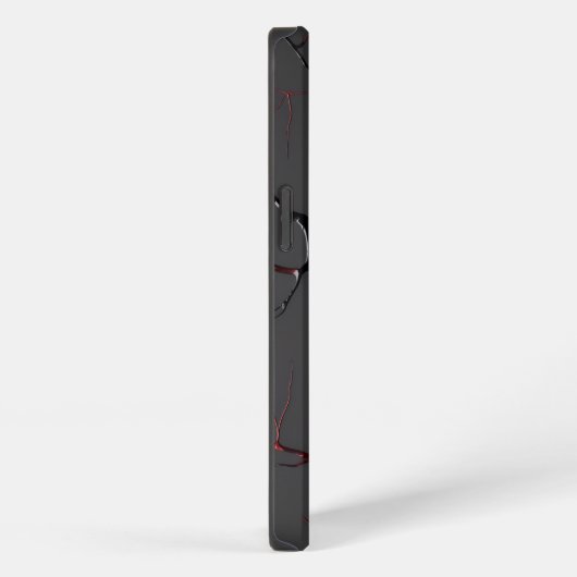 Schwarze und rote Venen iPhone Hülle (Rechte Seite)