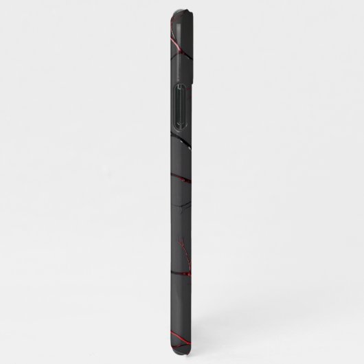 Schwarze und rote Venen iPhone Hülle (Rechte Seite)