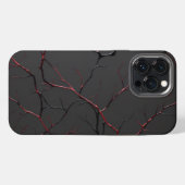 Schwarze und rote Venen iPhone Hülle (Rückseite (Horizontal))