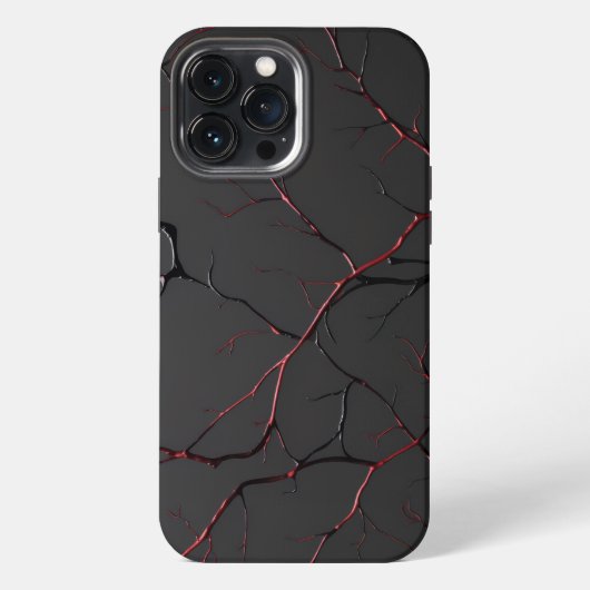 Schwarze und rote Venen iPhone Hülle (Rückseite)