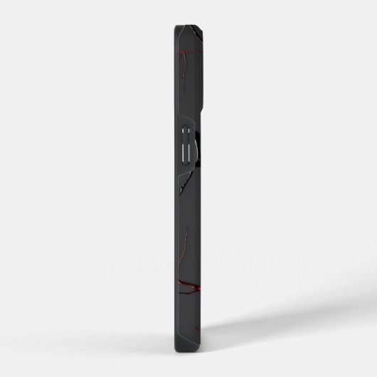 Schwarze und rote Venen iPhone Hülle (Rechte Seite)