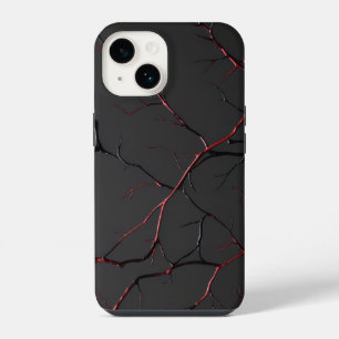 Schwarze und rote Venen iPhone 14 Hülle