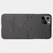 Schwarze und rote Venen iPhone Hülle (Rückseite (Horizontal))