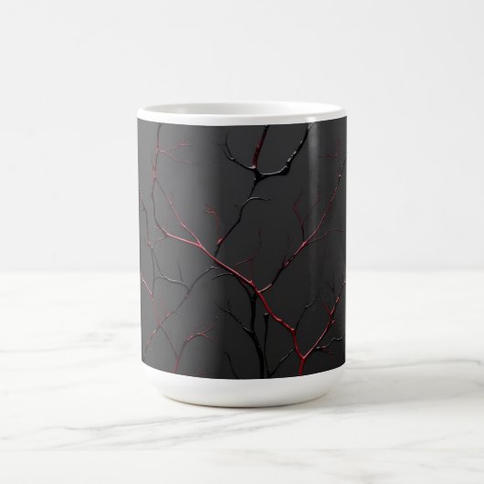 Schwarze und rote Venen Kaffeetasse (Mittel)