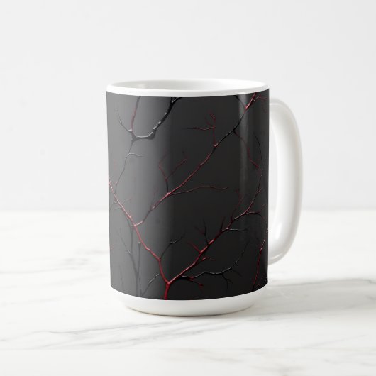Schwarze und rote Venen Kaffeetasse (VorderseiteRechts)