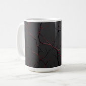 Schwarze und rote Venen Kaffeetasse (Vorderseite Links)