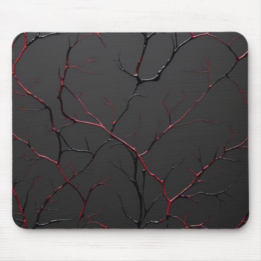 Schwarze und rote Venen Mousepad (Vorne)