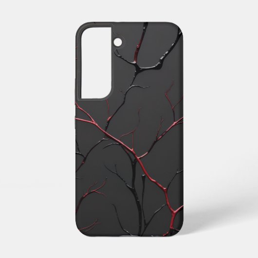 Schwarze und rote Venen Samsung Galaxy Hülle (Rückseite)