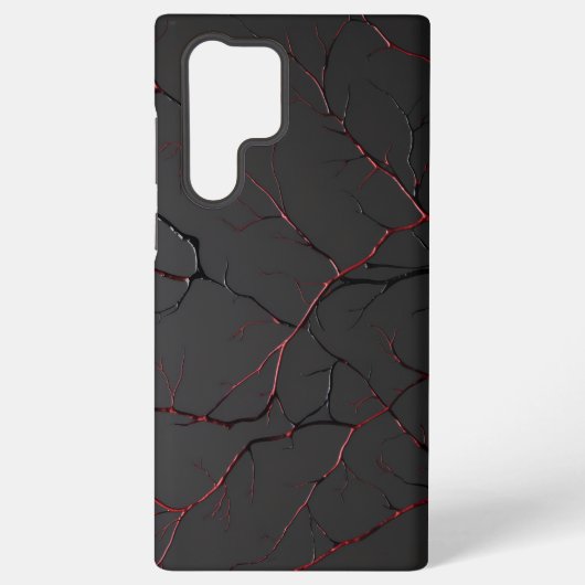 Schwarze und rote Venen Samsung Galaxy Hülle (Rückseite)