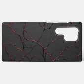 Schwarze und rote Venen Samsung Galaxy Hülle (Rückseite (Horizontal))