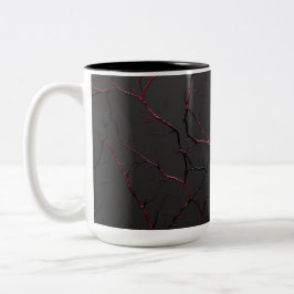 Schwarze und rote Venen Zweifarbige Tasse