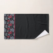 Schwarze und rote Weihnachtsbögen Badhandtuch Set (Handtuch)