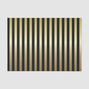 Schwarze und schimmernde Goldstreifen Seidenpapier