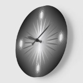 Schwarze und Silber-Sterne-Uhr Große Wanduhr (Winkel)