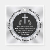 Schwarze und Silberkirche oder Christliche Napkins Serviette (Vorderseite)