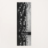 Schwarze und Silbermünzen Personalisiert Yogamatte (Vorderseite)