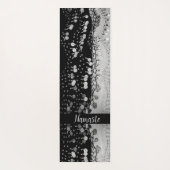 Schwarze und Silbermünzen Personalisiert Yogamatte (Rückseite)