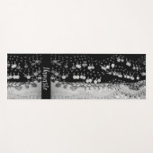 Schwarze und Silbermünzen Personalisiert Yogamatte (Vorderseite (Horizontal))