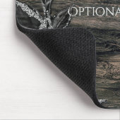 Schwarze und silberne Blätter dunkle Eleganz Glamo Mousepad (Ecke)