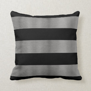 Schwarze und silberne Couchkissen Kissen