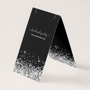 Schwarze und silberne Glitter-Halskettenanzeige