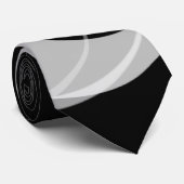 Schwarze und silberne Kreise Krawatte (Gerollt)