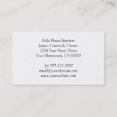 Schwarze und silberne Platin-Visitenkarte Visitenkarte (Rückseite)