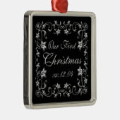 Schwarze und silberne silbernes ornament (Rechts)