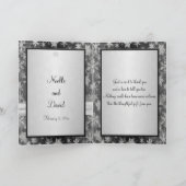 Schwarze und Silberschneeflocken Danke Karte (Innenseite)