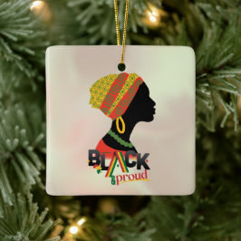 Schwarze und stolze Afrikanerin Keramikornament