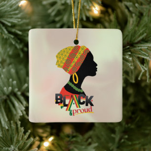 Schwarze und stolze Afrikanerin Keramikornament