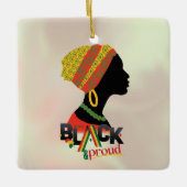 Schwarze und stolze Afrikanerin Keramikornament (Vorderseite)
