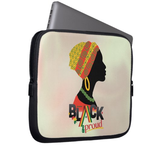 Schwarze und stolze Afrikanerin Laptopschutzhülle (Vorne Rechts)