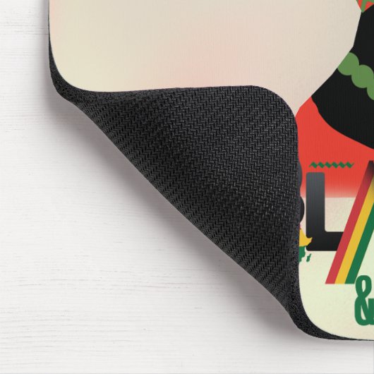 Schwarze und stolze Afrikanerin Mousepad (Ecke)