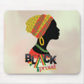 Schwarze und stolze Afrikanerin Mousepad (Vorne)
