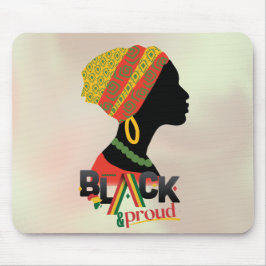 Schwarze und stolze Afrikanerin Mousepad