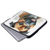 SCHWARZE UND TAN AMERIKANISCHE MITARBEITER LAPTOPSCHUTZHÜLLE (Vorne Knopf)