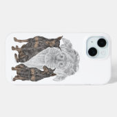 Schwarze und Tan Doberman Hunde Case-Mate iPhone Hülle (Rückseite (Horizontal))