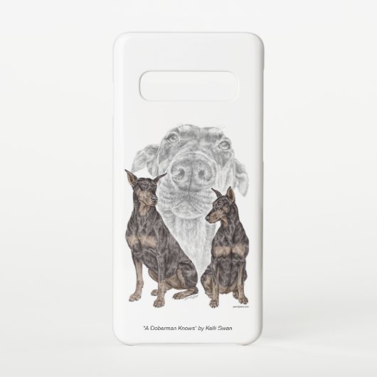 Schwarze und Tan Doberman Hunde Samsung Galaxy Hülle (Rückseite)