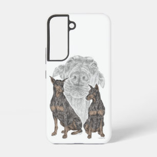 Schwarze und Tan Doberman Hunde Samsung Galaxy Hülle