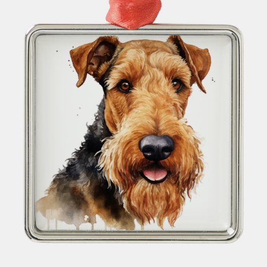 SCHWARZE UND TAN-WASSERFARBE ORNAMENT AUS METALL (Vorne)