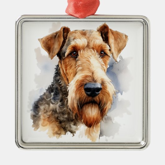 SCHWARZE UND TAN-WASSERFARBE ORNAMENT AUS METALL (Vorne)