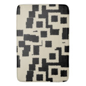Schwarze und Taupe-Quadrate  Badematte (Vorderseite Vertikal)