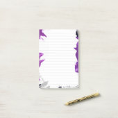 Schwarze und violette abstrakte Design 3M Post-it® Post-it Klebezettel (Auf Schreibtisch)
