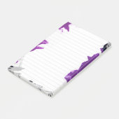 Schwarze und violette abstrakte Design 3M Post-it® Post-it Klebezettel (angewinkelt)