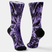 Schwarze und violette Dahlienblume Socken (Gewinkelt)