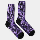 Schwarze und violette Dahlienblume Socken (Rechts)